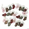 Wholesale 🌟 Northlight 8' x 1" White and Red Stocking Artificial 🎁 Christmas Garland - Unlit 🛒