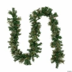 Flash Sale 😍 Northlight 9' x 10" Pre-Lit Oregon Cashmere Pine Artificial ❄ Christmas Garland Clear Lights 🔥