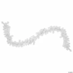 Hot Sale 🌟 Northlight 9' x 10" White Iridescent Mixed Pine Artificial 🎁 Christmas Garland - Unlit ✔️