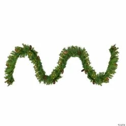 Deals 🔥 Northlight 9' x 12" Pre-Lit Dakota Red Pine Artificial 🎄 Christmas Garland - Clear Dura-Lit Lights 😍