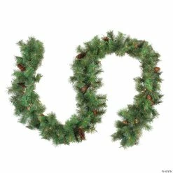 Hot Sale 🤩 Northlight 9' x 12" Pre-Lit Royal Oregon Pine Artificial 🎁 Christmas Garland - Clear Lights 👏