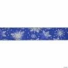 Wholesale ❤️ Northlight Blue and Silver Snowflake 🎄 Christmas Wired Craft Ribbon 2.5" x 16 Yards 🛒