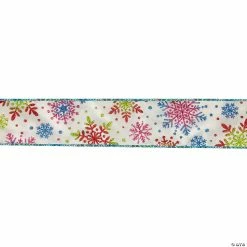 Hot Sale 🎁 Northlight Blue and White Snowflakes 🎅 Christmas Wired Craft Ribbon 2.5" x 16 Yards 😉