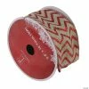 Best deal 🎉 Northlight Club Pack of 12 Red and Brown Chevron Wired 🎄 Christmas Craft Ribbon 2.5" x 120 Yards 🌟