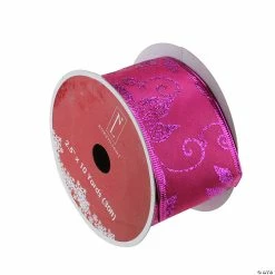 Outlet ⌛ Northlight Club Pack of 12 Shimmering Pink and Purple Wired 🎁 Christmas Craft Ribbons 2.5" x 120 Yards 🎉