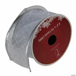 Best deal 😀 Northlight Club Pack of 12 Shimmering Silver Diamond Wired 🔔 Christmas Craft Ribbon Spools - 2.5" x 120 Yards 🧨