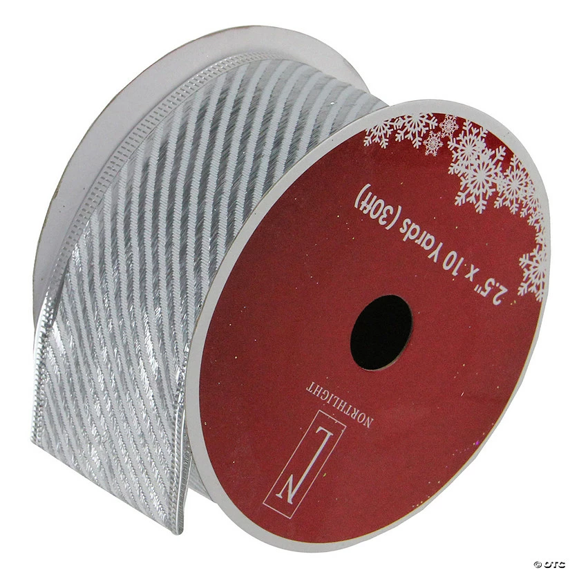 Deals ๐งจ Northlight Club Pack of 12 Shiny Silver Striped Wired ๐ Christmas Craft Ribbon Spools 2.5" x 120 Yards ๐ 1 Deals ๐งจ Northlight Club Pack of 12 Shiny Silver Striped Wired ๐ Christmas Craft Ribbon Spools 2.5" x 120 Yards ๐