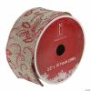 Coupon 🤩 Northlight Pack of 12 Red and Beige Burlap Wired 🔔 Christmas Craft Ribbon Spools - 2.5" x 120 Yards 👏