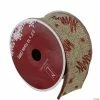 New 🎉 Northlight Pack of 12 Red and Beige 🎁 Christmas Tree Wired Craft Ribbons - 2.5" x 120 Yards ⌛