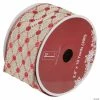 Flash Sale 👍 Northlight Pack of 12 Red and Beige Diamond Wired 🎅 Christmas Craft Ribbon 2.5" x 120 Yards 🛒