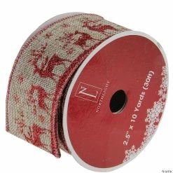 Best reviews of 👏 Northlight Pack of 12 Red and Brown Burlap Reindeer Wired ❄ Christmas Craft Ribbon Spools - 2.5" x 120 Yards 💯
