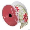Budget 😍 Northlight Pack of 12 Red Poinsettia Print Gold Wired 🔔 Christmas Craft Ribbon Spools - 2.5 x 120 Yards Total ✨