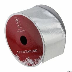 Top 10 🥰 Northlight Pack of 12 Silver Solid 🎄 Christmas Wired Craft Ribbon 2.5" x 120 Yards 💯