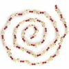 Best Pirce ⭐ Ornativity Popcorn Cranberry Wooden Garland Realistic Pop Corn and Rustic Red Wood Beaded 🔔 Christmas Tree Decorations Garland Bead Strand 👍