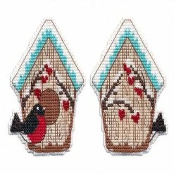 Promo 🎉 Oven - 🎄 Christmas toy.Birdhouse 1245 Plastic Canvas Counted Cross Stitch Kit 😍