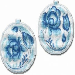 Wholesale 🥰 Oven - 🔔 Christmas tree toy.Gzhel 1149 Plastic Canvas Counted Cross Stitch Kit 👍