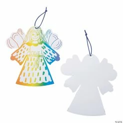 Best Pirce ⭐ Paper Magic Color Scratch Angel 🎄 Christmas Ornaments - 24 Pc. ⌛