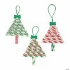 Discount 🤩 Paper Straw 🎅 Christmas Tree Ornament Craft Kit - Makes 12 🎉