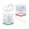 Cheap 🔔 Peanuts® Color Your Own ❄ Christmas Pom-Pom Banners - 12 Pc. 😀