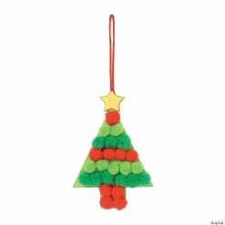 Deals โจ Pom-Pom ๐ Christmas Tree Craft Kit - Makes 12 ๐งจ