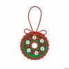 Hot Sale ✨ Red & White Button Wreath 🔔 Christmas Ornament Craft Kit - Makes 12 🌟