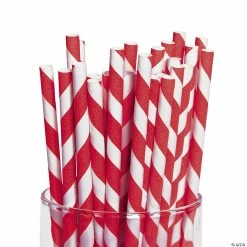 Top 10 ❤️ Striped Paper Straws - 24 Pc. 🛒