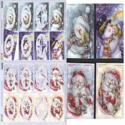 Hot Sale ❤️ Reddy Creative Cards 3D Precut Santa Snowman Pyramid double sheet 🧨