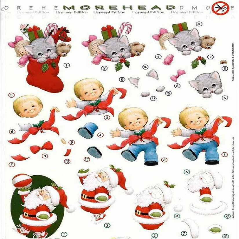Cheap ❤️ Reddy Creative Cards 3D Precut Socking Santa ⌛ 1 Cheap ❤️ Reddy Creative Cards 3D Precut Socking Santa ⌛