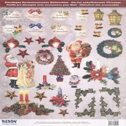Deals 🛒 Reddy Creative Cards Pre cut Santa Tree lights 🛒