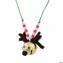 Discount 👍 Reindeer Bell Necklace Craft Kit - Makes 12 💯