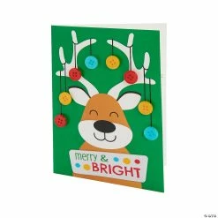 Buy 😉 Reindeer Button 🎄 Christmas Card Craft Kit - Makes 12 🤩