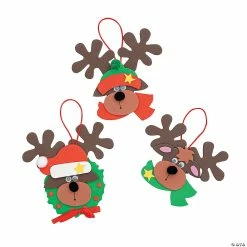 Budget ❤️ Reindeer 🎅 Christmas Ornament Craft Kit - Makes 12 🔔