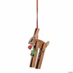 Promo 🎉 Reindeer Clothespin 🎁 Christmas Ornament Craft Kit - Makes 12 👏