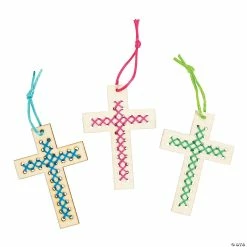 Buy ⭐ Religious Cross Stitch Ornament Craft Kit - Makes 12 🧨