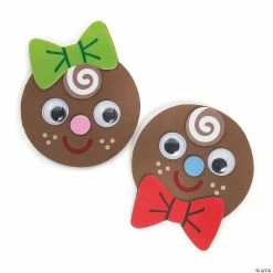 New 👏 Round Gingerbread Magnet Craft Kit - Makes 12 ❤️