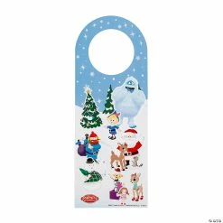 New ๐ฏ Rudolph the Red-Nosed Reindeerยฎ ๐ Christmas Doorknob Hanger Sticker Scenes - 12 Pc. ๐งจ