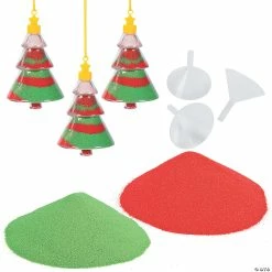 New ✨ Sand Art 🎄 Christmas Tree Necklace Craft Kit for 24 ❤️