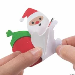 Cheap ✔️ Santa Pull-Back Toy Craft Kit - Makes 12 🎁 -Cheap Christmas Crafts Store santa pull back toy craft kit makes 1213911392 a02