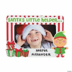 Deals 🌟 Santa’s Little Helper Picture Frame Magnet 🎄 Christmas Craft Kit - Makes 12 🔥