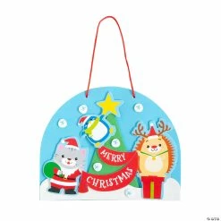 Budget 🔥 Silly 🎄 Christmas Animal Sign Craft Kit - Makes 12 🎉