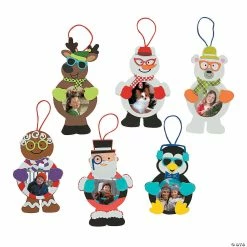 Best Sale 😍 Silly 🎄 Christmas Character Picture Frame Ornament Craft Kit - Makes 12 ⌛