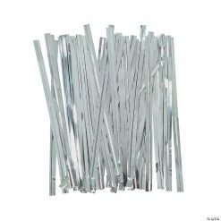 Cheap ✔️ Silver Metallic Twist Ties - 600 Pc. ✨