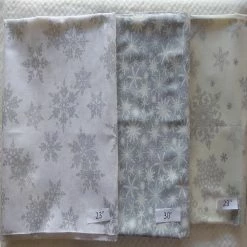 Best Pirce 🛒 Silver White Snowflakes 2 Yards 4 In Cotton Fabric Last of the Best End of Bolt 😀