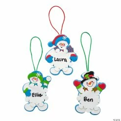 Best Sale 🌟 Snowman Snowflake 🎅 Christmas Ornament Craft Kit - Makes 12 🔥