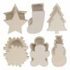 Best deal 👍 SPC Wood 🎄 Christmas Shape Boxes Unfinished Astd (6 piece) 🧨