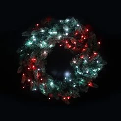 New 😉 Twinkly TWR050SPP-BUS Special Edition App Controlled Pre-lit Wreath, 50 RGB+W LEDs - Generation II 🌟 -Cheap Christmas Crafts Store twinkly twr050spp bus special edition app controlled pre lit wreath 50 rgb w leds generation ii14243063 a01NOWA