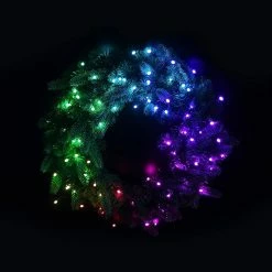 New 😉 Twinkly TWR050SPP-BUS Special Edition App Controlled Pre-lit Wreath, 50 RGB+W LEDs - Generation II 🌟 -Cheap Christmas Crafts Store twinkly twr050spp bus special edition app controlled pre lit wreath 50 rgb w leds generation ii14243063 a03NOWA