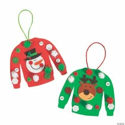 Promo 🤩 Ugly Sweater Ornament Craft Kit - Makes 12 👏