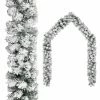 Cheapest 🥰 VidaXL 🔔 Christmas Garland with Flocked Snow Green 32.8' PVC 🔔