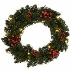 Top 10 ❤️ VidaXL 🎁 Christmas Wreaths 2 pcs with Decoration Green 17.7" 🧨 -Cheap Christmas Crafts Store vidaxl christmas wreaths 2 pcs with decoration green 17 714191800 a02NOWA